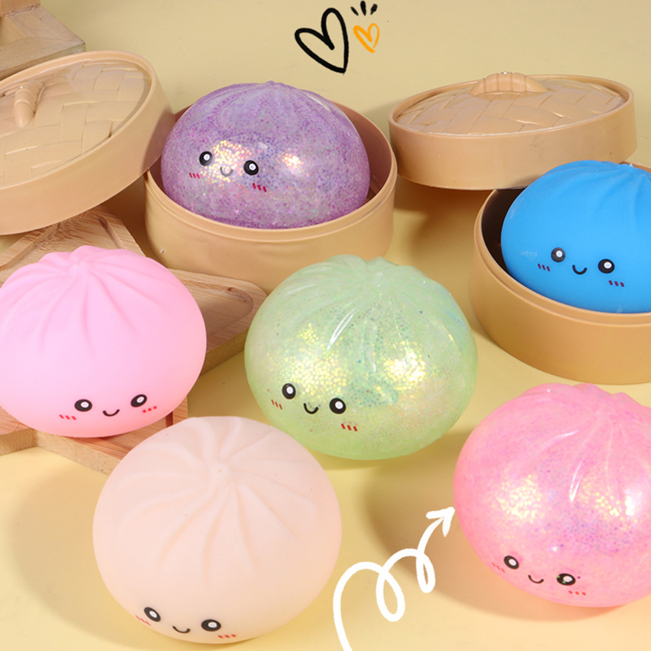 Food Grocery Snacks - Colorful Flash Dumpling Squishes Stress Balls