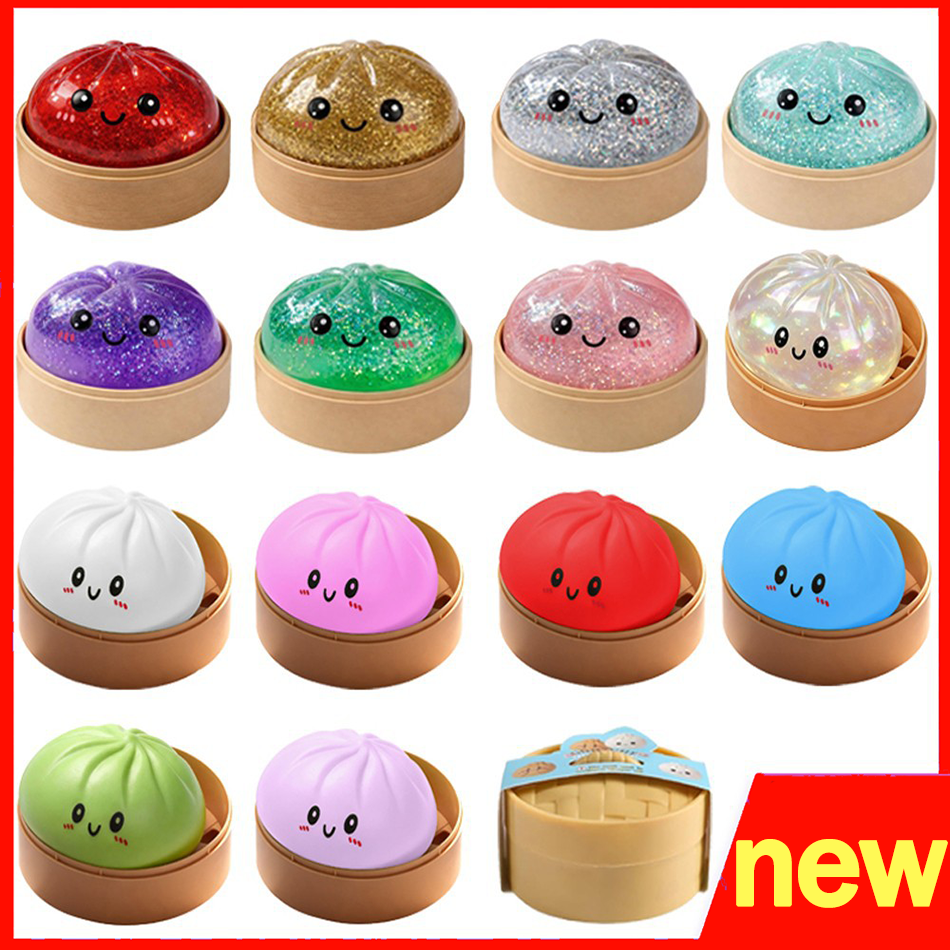 Food Grocery Snacks - Colorful Dumpling Squishes Stress Ball Fidget