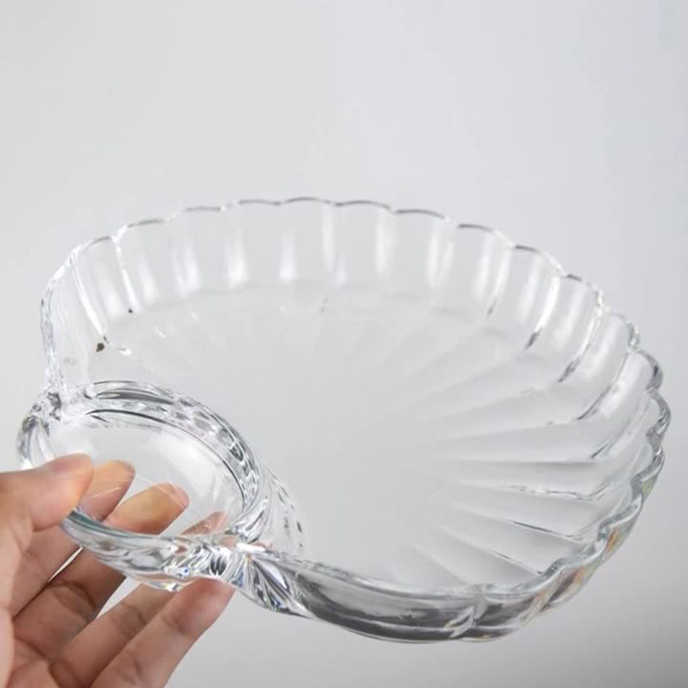 Glass Dumpling Plate Serving P - Food Platter Snacks ulasan dan harga