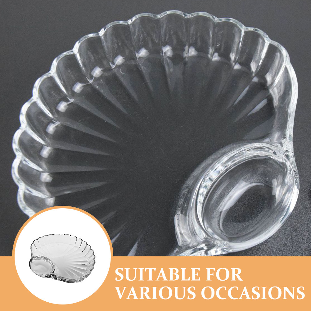 Glass Dumpling Plate Serving P - Food Platter Snacks ulasan dan harga