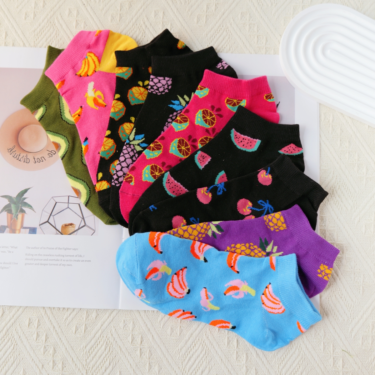 Women’s ankle socks, fruit des - Fruit Roll Up ulasan dan harga