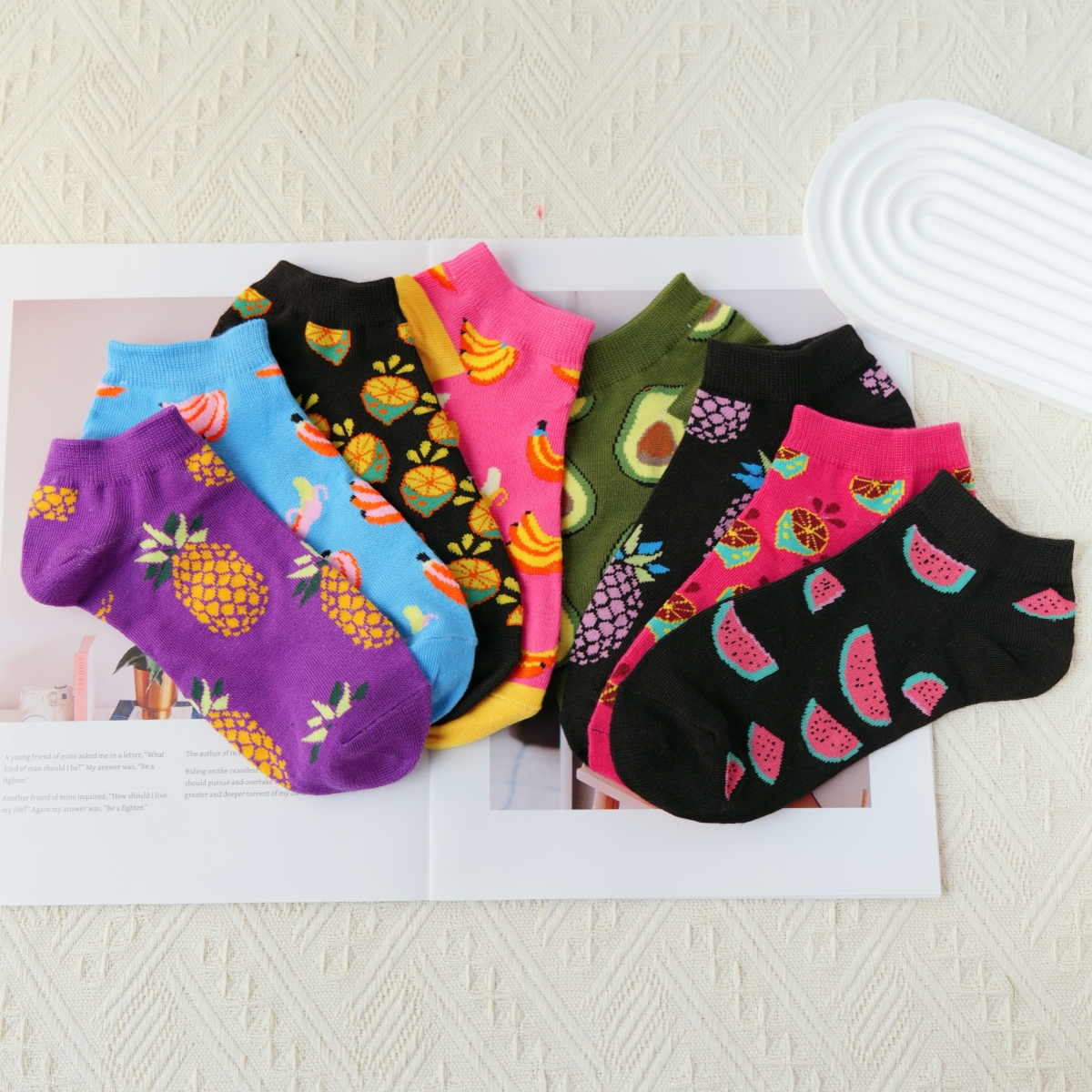 Women’s ankle socks, fruit des - Fruit Roll Up ulasan dan harga