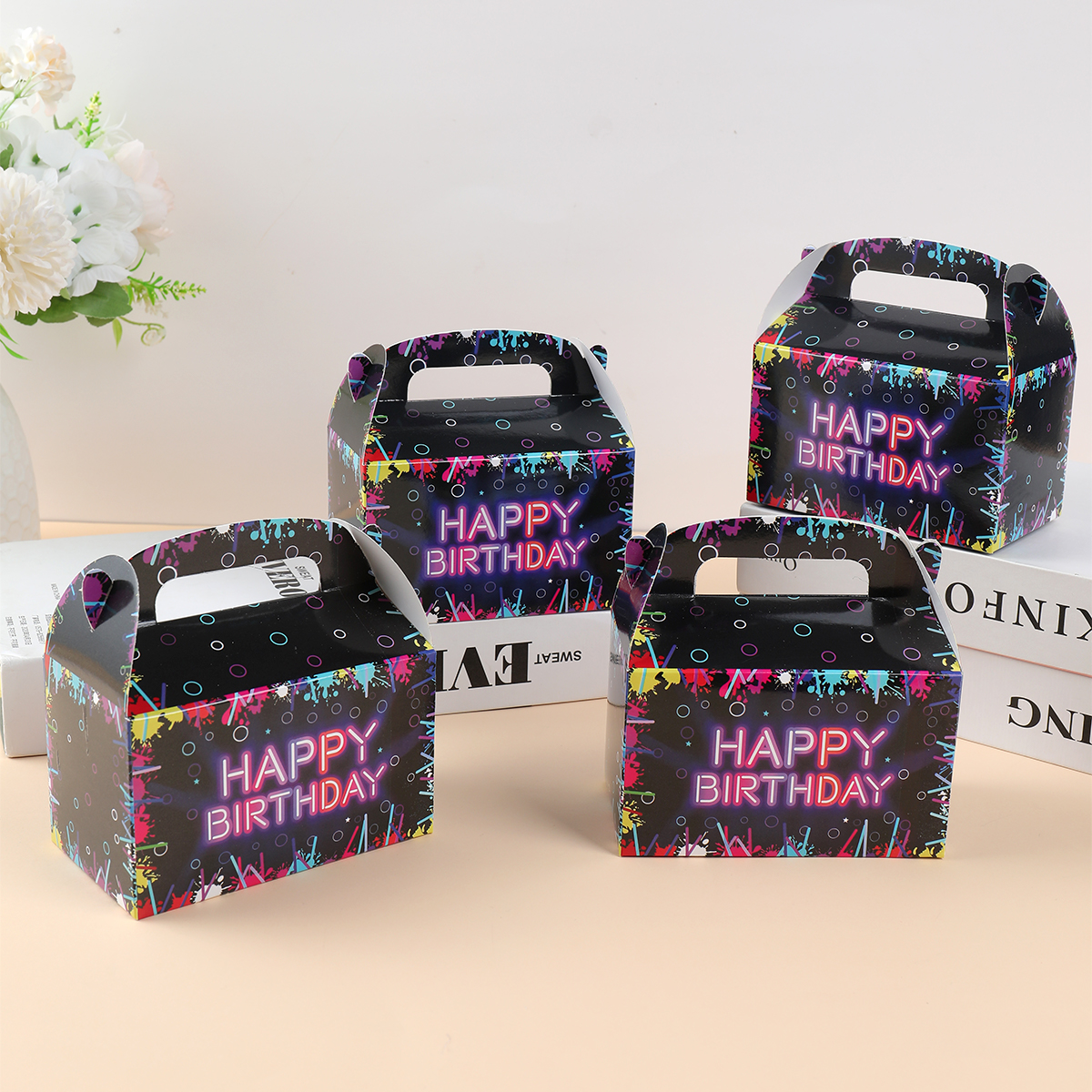 Fluorescent Candy Box Paper Ca - Food Snacks Candy ulasan dan harga