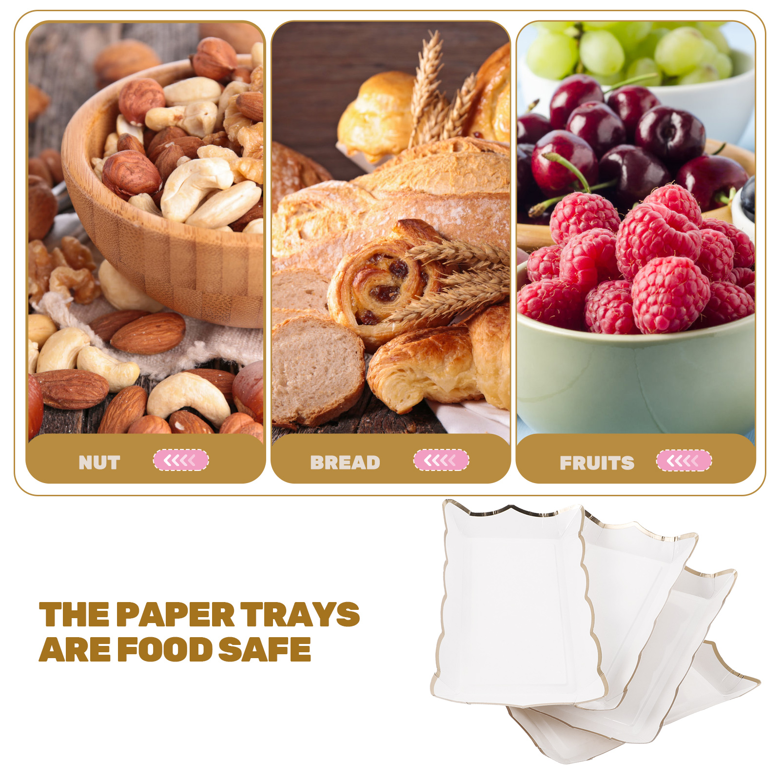 4pcs Disposable Serve Tray Foo - Food Platter Snacks ulasan dan harga