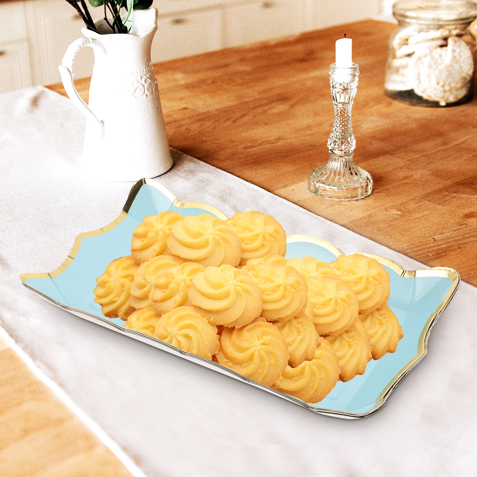 4pcs Disposable Serve Tray Foo - Food Platter Snacks ulasan dan harga