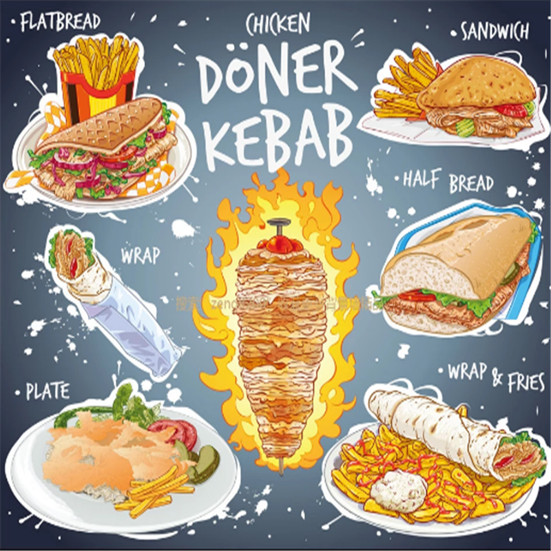 Custom 3D American Fast Food M - Food Snacks Background ulasan dan harga