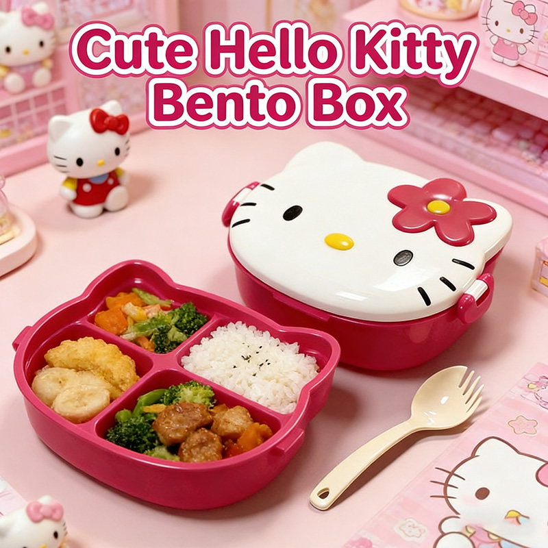 Kitty Double Layer Lunch Box F - Food Grocery Snacks ulasan dan harga