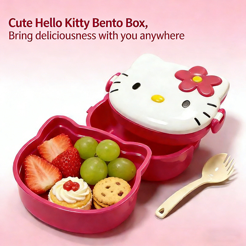 Kitty Double Layer Lunch Box F - Food Grocery Snacks ulasan dan harga