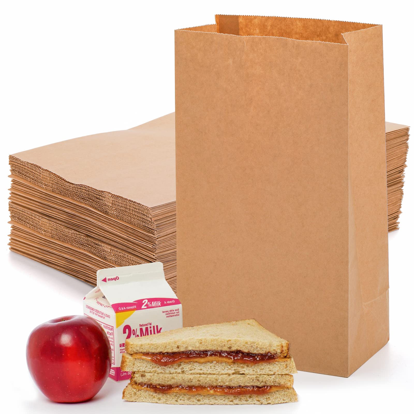 Paper Lunch Bags 20/50PCS Kraf - Food Grocery Snacks ulasan dan harga