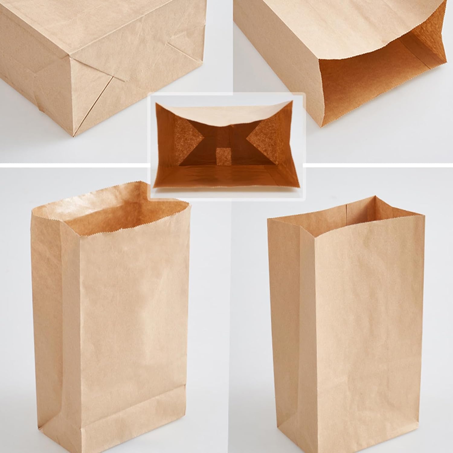Paper Lunch Bags 20/50PCS Kraf - Food Grocery Snacks ulasan dan harga
