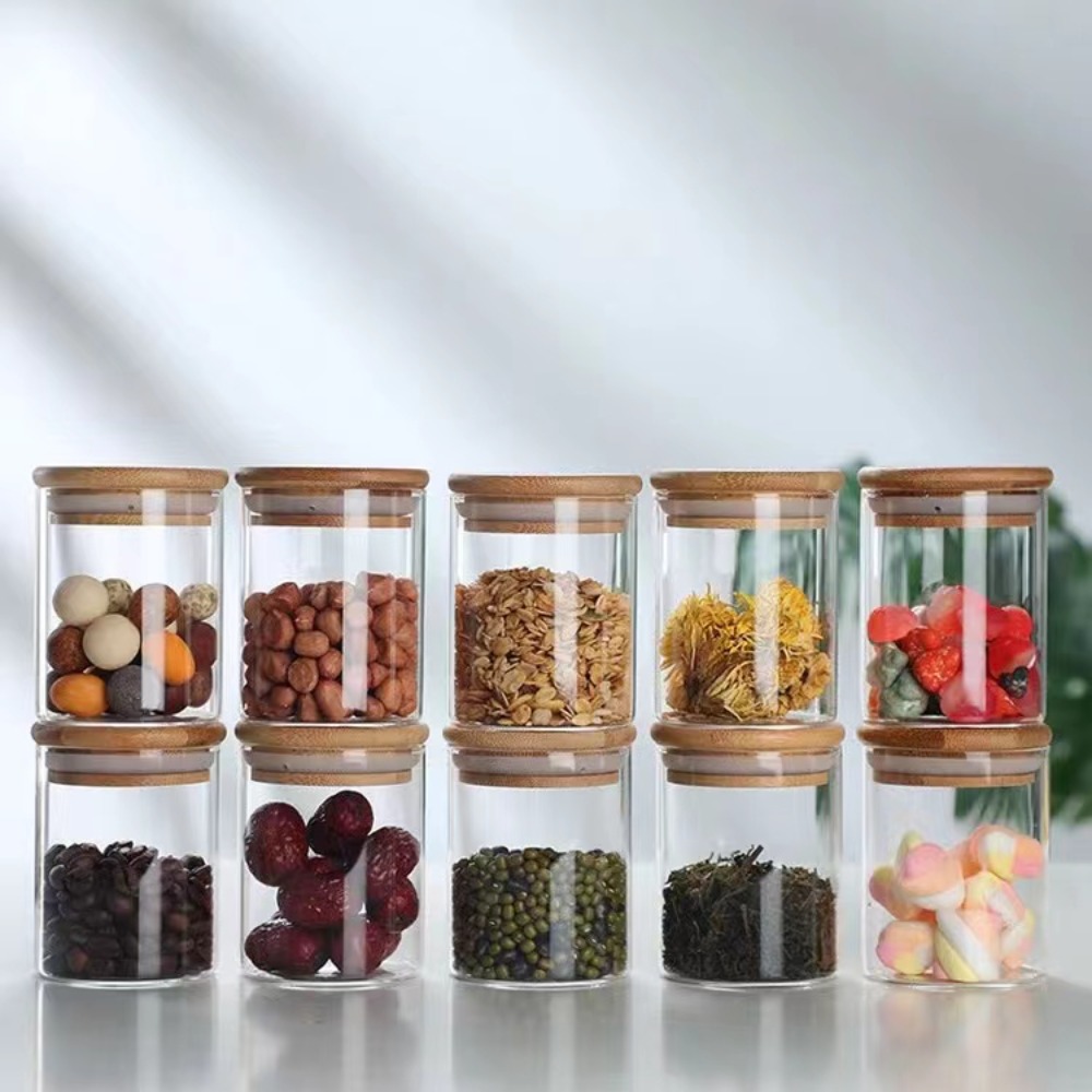 Glass Food Storage Tank with M - Food Snacks Candy ulasan dan harga