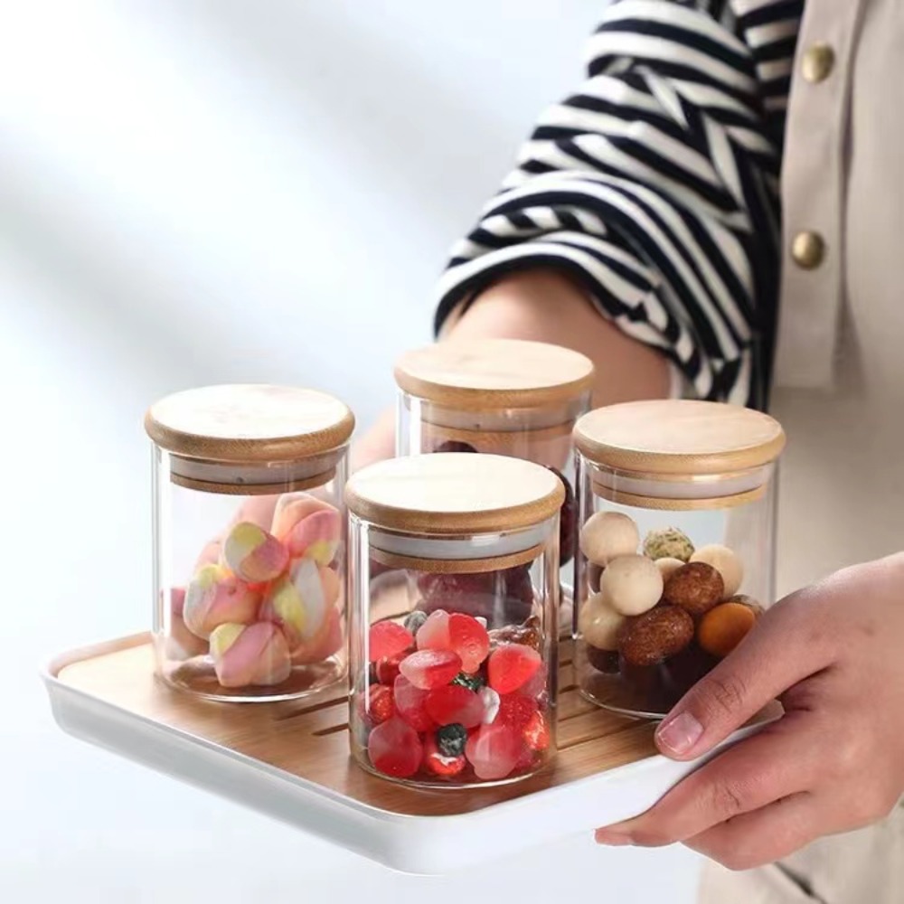 Glass Food Storage Tank with M - Food Snacks Candy ulasan dan harga