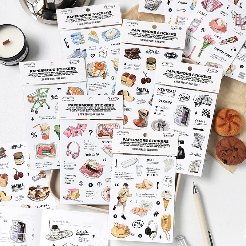 Aesthetic Snack Food Stickers  - Food City Snacks ulasan dan harga