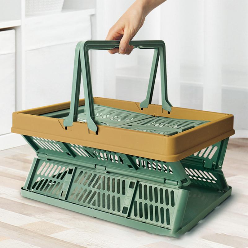 Foldable Picnic Basket Portabl - Food Grocery Snacks ulasan dan harga