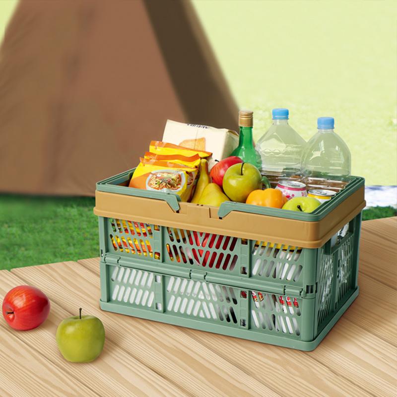 Foldable Picnic Basket Portabl - Food Grocery Snacks ulasan dan harga
