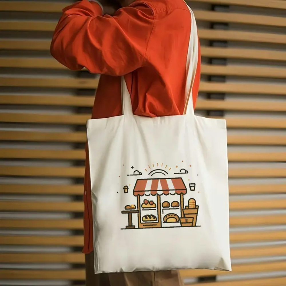 Cute French Fries Print Canvas - Food Grocery Snacks ulasan dan harga