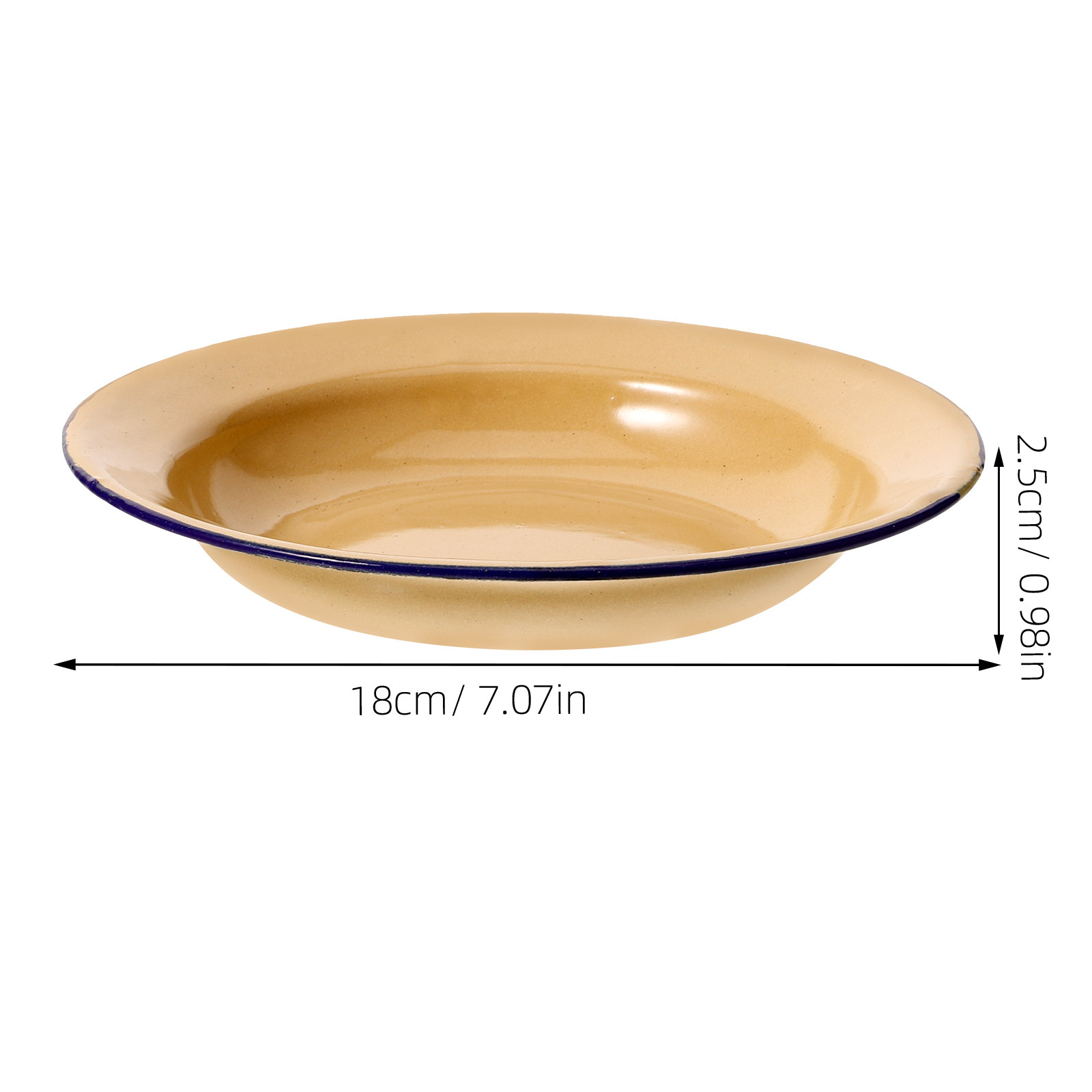 4Pcs Enamel Plate Round Vintag - Food Platter Snacks ulasan dan harga