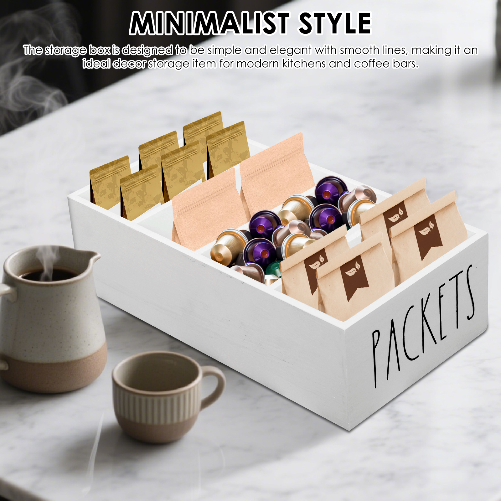 4 Grids Wooden Seasoning Stora - Food Snacks Packets ulasan dan harga