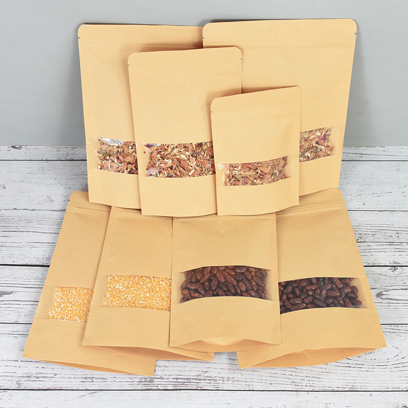 20/50pcs Kraft Paper Zip Lock  - Food Snacks Candy ulasan dan harga