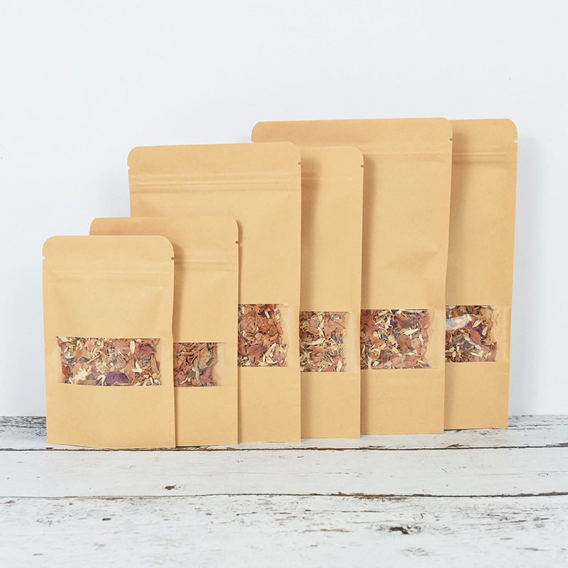 20/50pcs Kraft Paper Zip Lock  - Food Snacks Candy ulasan dan harga