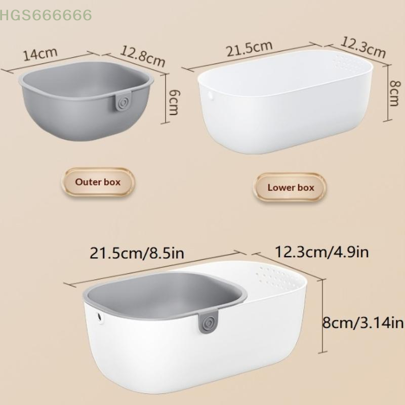 Double Layer Drain Basket Kitc - Quick Food Snacks ulasan dan harga