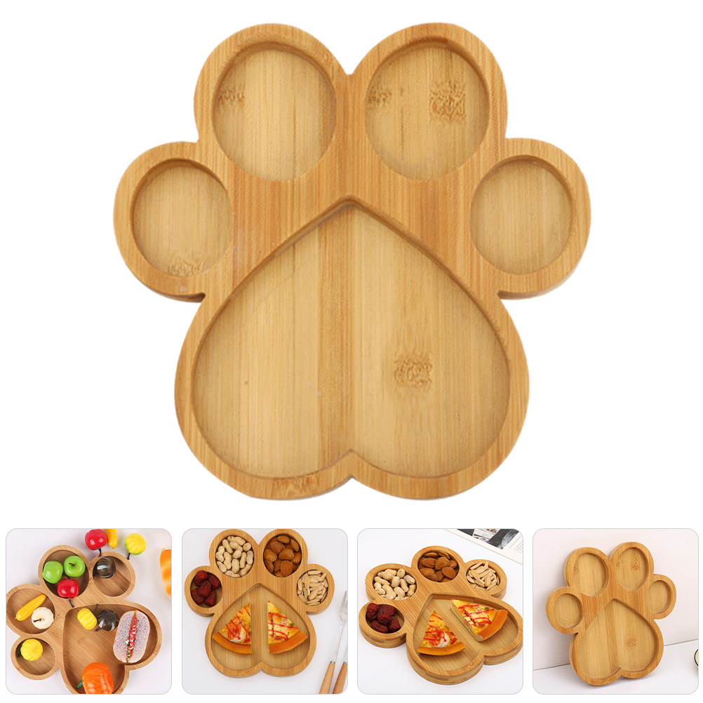Cartoon Paw Shape Bamboo Servi - Food Platter Snacks ulasan dan harga