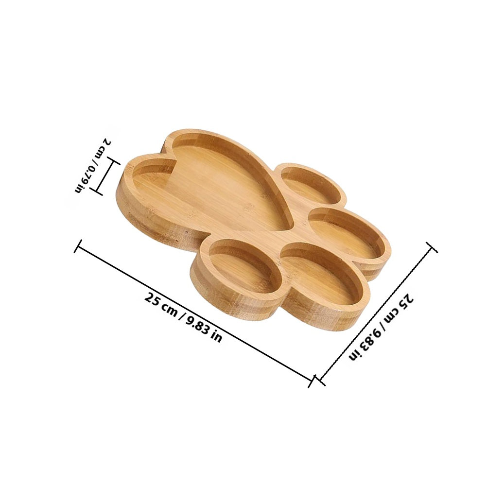 Cartoon Paw Shape Bamboo Servi - Food Platter Snacks ulasan dan harga