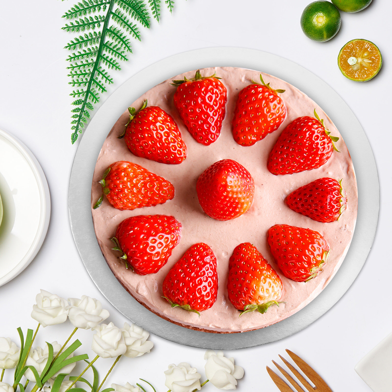 10Pcs Paper Cake Boards Round  - Food Snacks Candy ulasan dan harga
